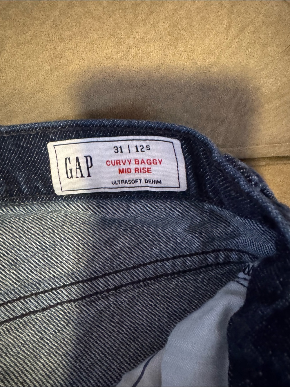 GAP Curvy WOMEN’s Baggy Mid Rise Jeans - Dark Blue